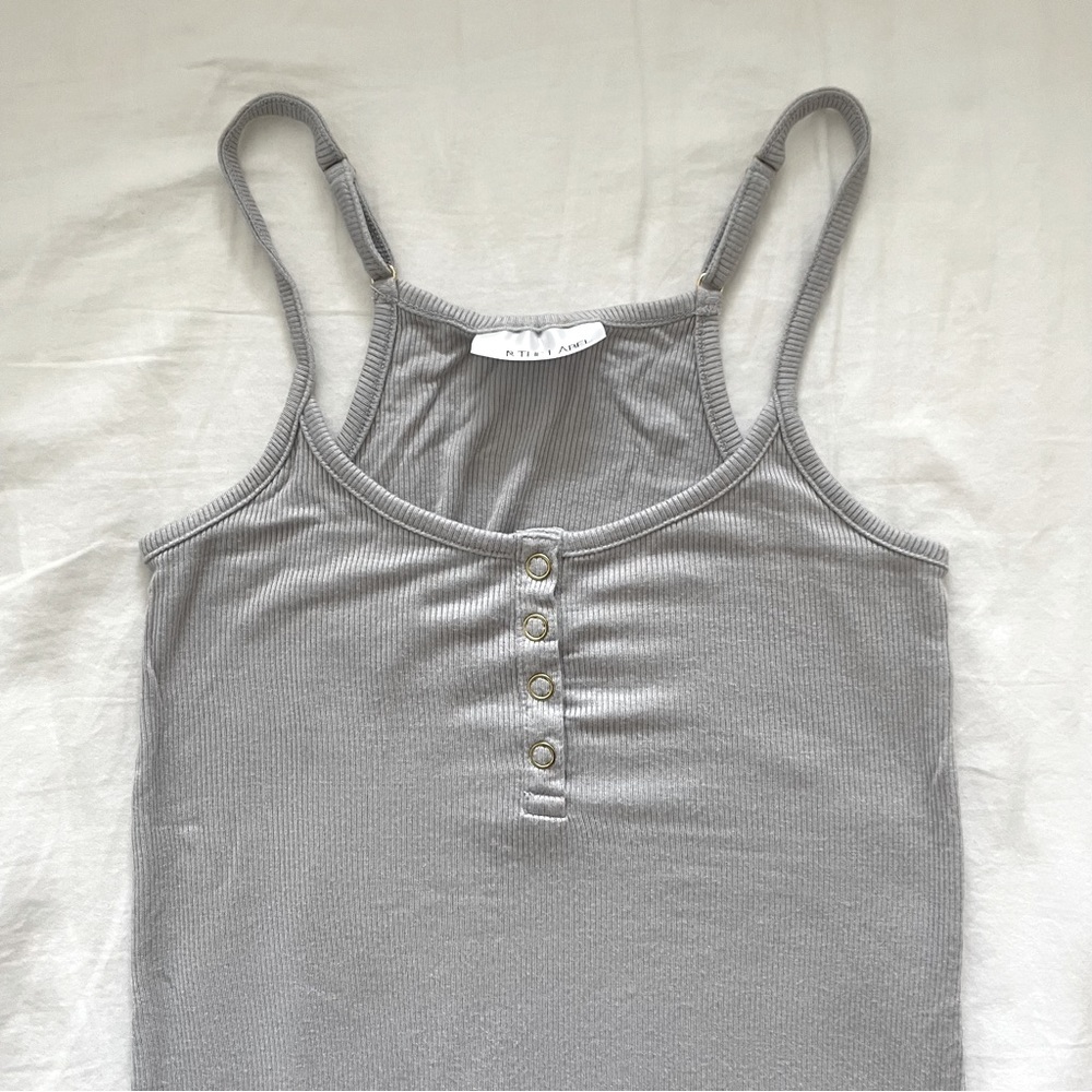 NWOT B THE LABEL Chemise Henley Dress – Heather Grey